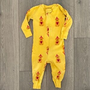 Hanna Andersson honey bear zippys 12-18mo